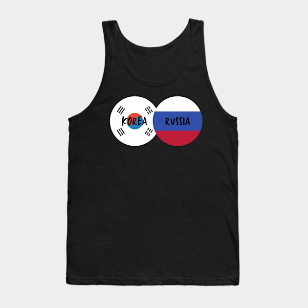 Korean Russian - Korea, Russia Tank Top by The Korean Rage